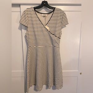 Black + Creme checked dress